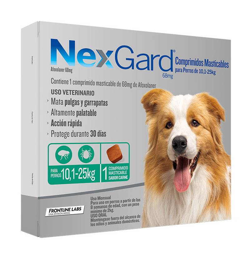 Nexgard Antiparasitario Masticable 68mg de 10kg a 25kg