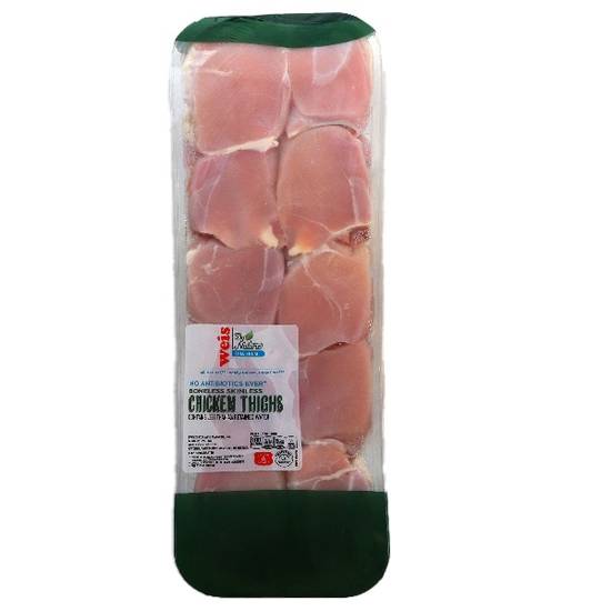 Weis by Nature Chicken Thighs 93% Fat Free Boneless and Skinless