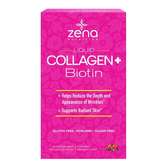 Zena Nutrition Collagen Plus Biotin Dietary Supplement (30 fl oz)