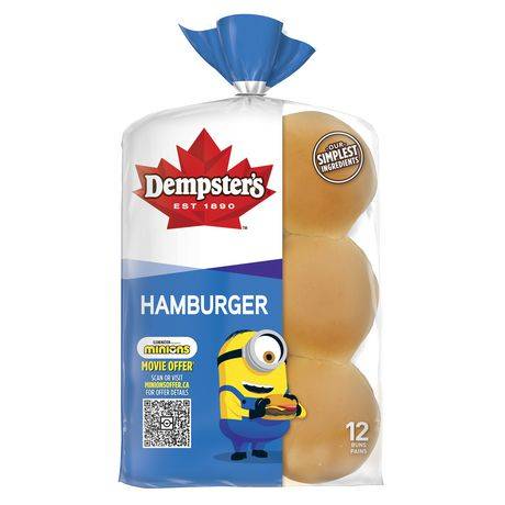 Dempster's Originals Plain Hamburger Buns (12 units)