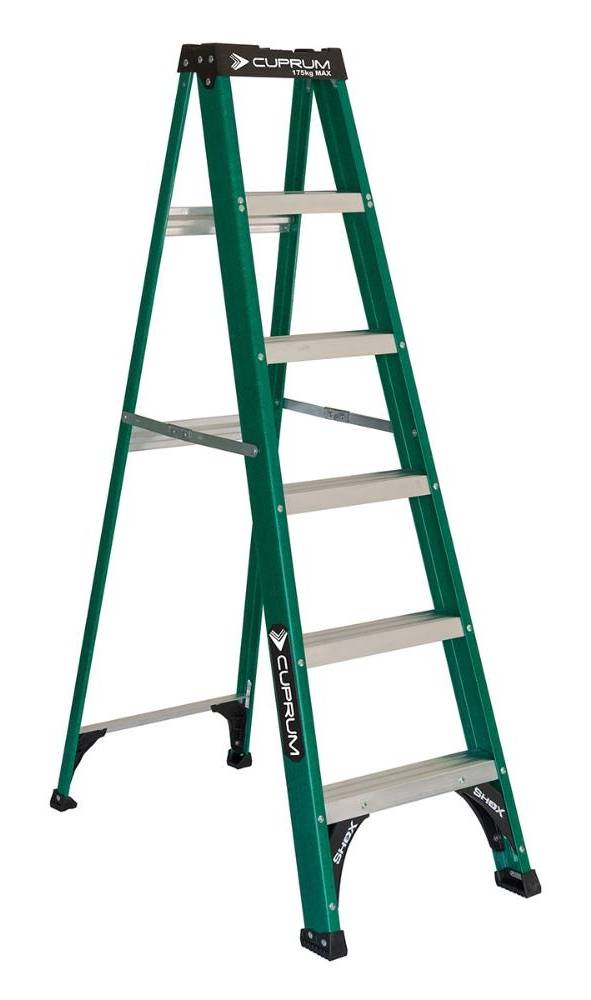 Cuprum · Escalera tipo tijera, 57 x 104 x 183 cm