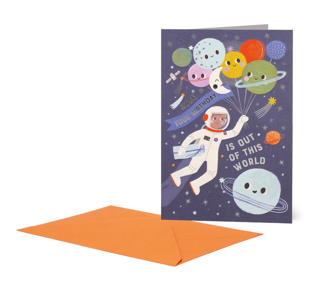 Cartão Grande - Balões Espaço