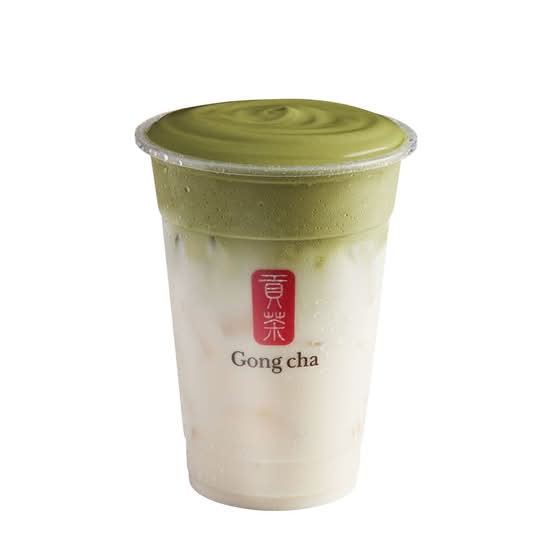 Jasmine Green Milk Tea with Matcha Milk Foam