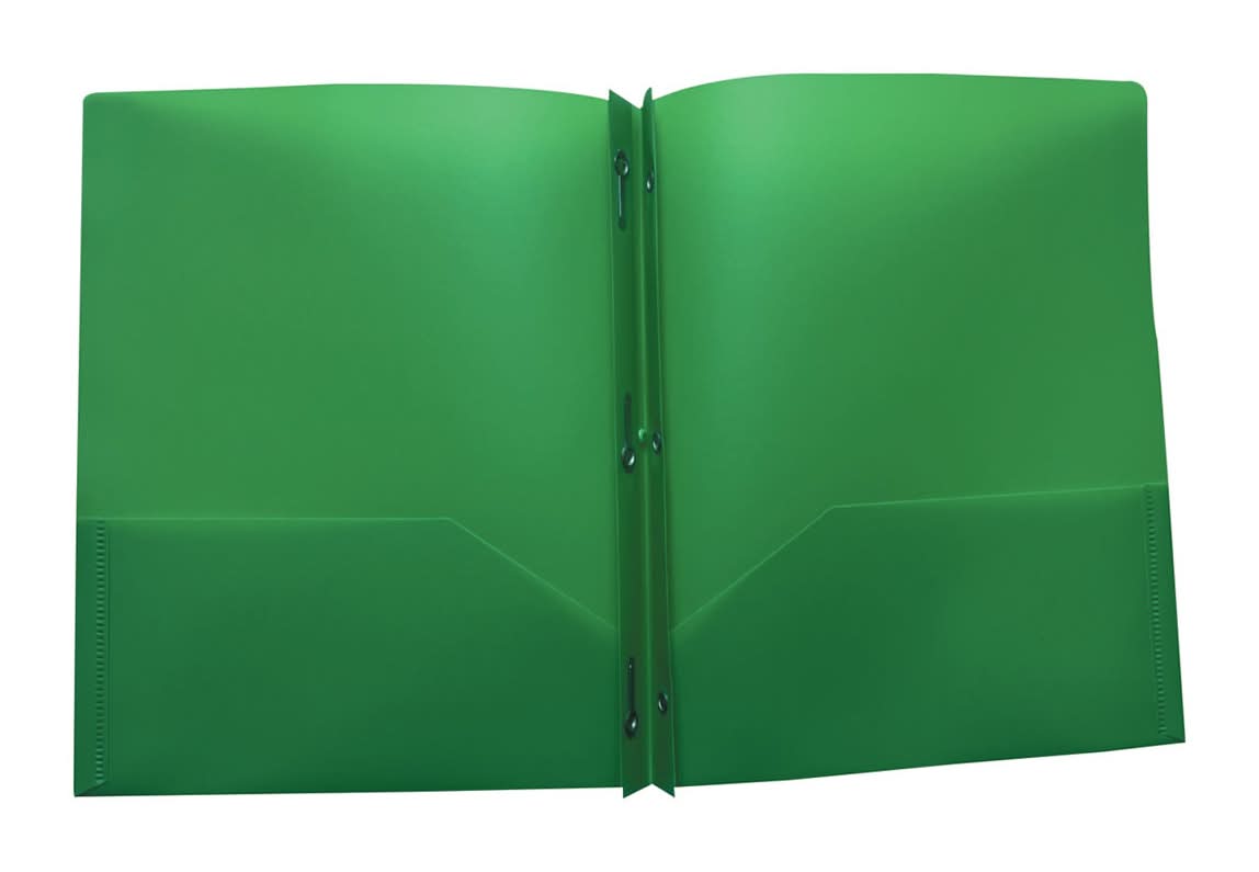 Poly Portfolio Folder With Prongs 1 Ct Assorted