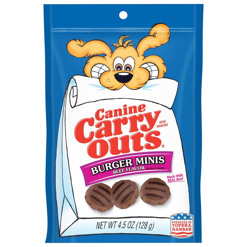 Canine Carry Outs Burger Minis Beef Flavor Dog Snacks