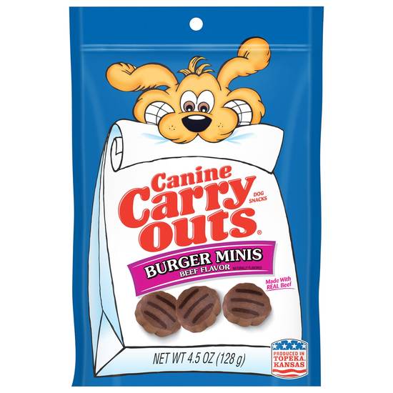 Canine Carry Outs Burger Minis Beef Flavor Dog Snacks
