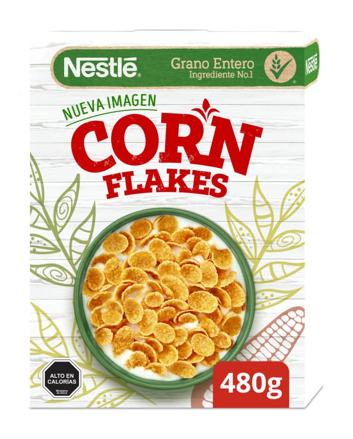 Corn Flakes · Cereales de maíz sin colorantes ni saborizantes (480 g)