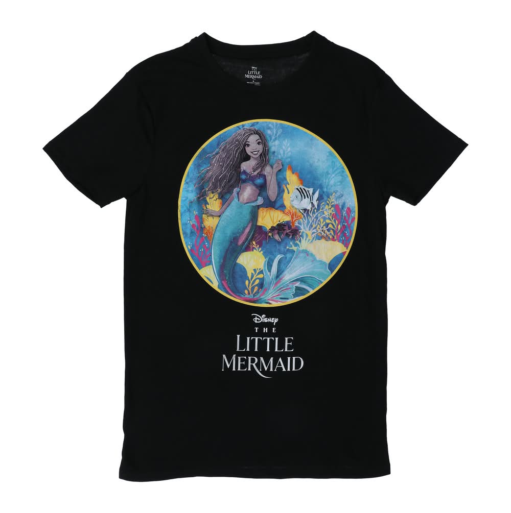 New Disney The Little Mermaid Graphic Tee Medium Black