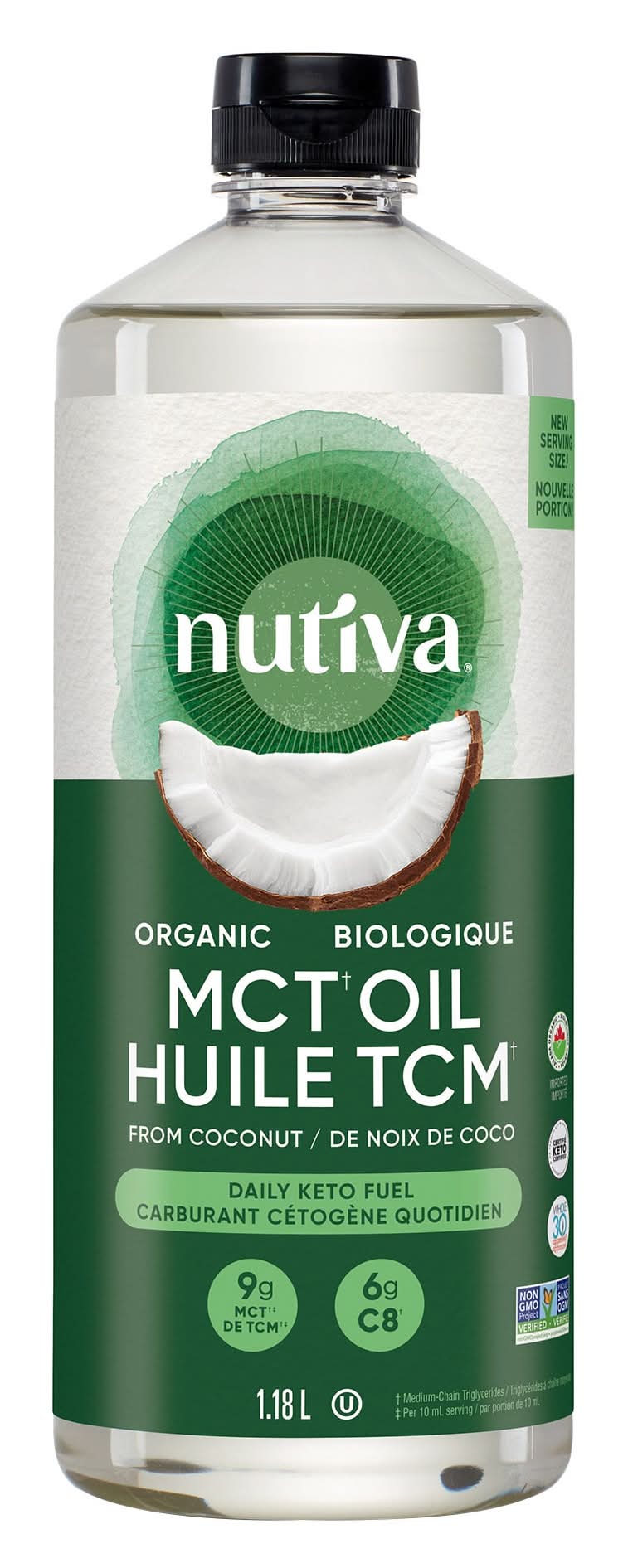 Nutiva Organic Mct Oil 1.18L T8L120Fpb360P480 / Nutiva Certified Organic Mct Oil, 1.18L