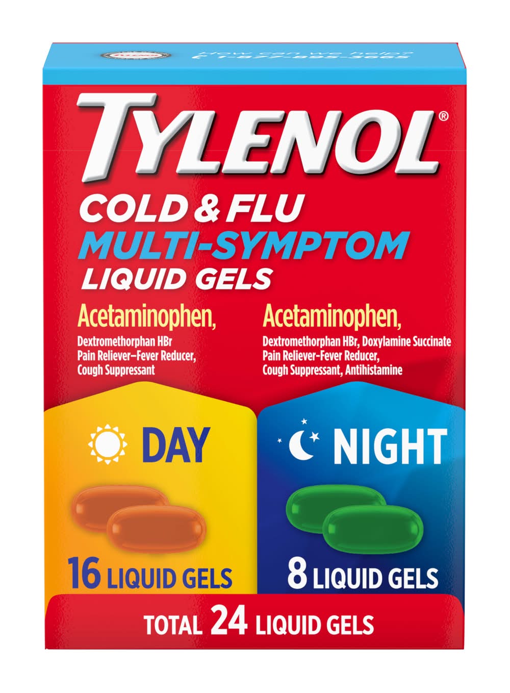 Tylenol Cold & Flu Relief Multi-Symptom Liquid Gels (24 ct)