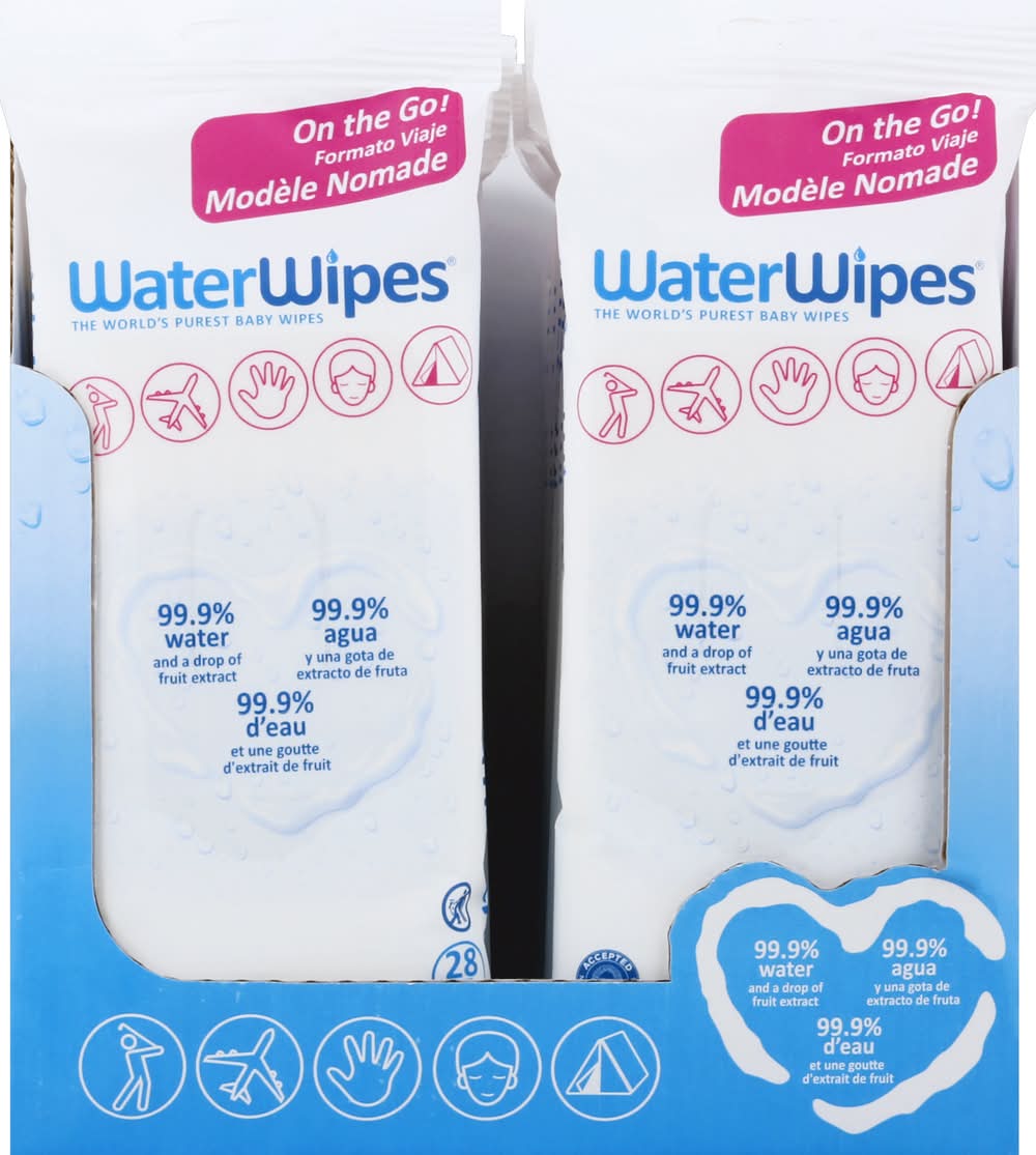 WaterWipes Plastic-Free Original Baby Wipes, Unscented & Hypoallergenic For Sensitive Skin (0.47 lbs)