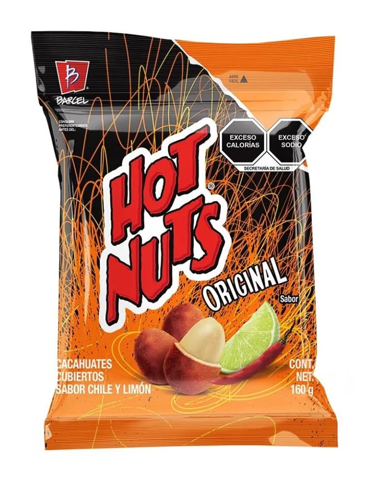 Hot Nuts · Cacahuate cubierto original, chile-limón (160 g)