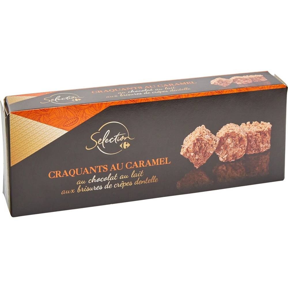 Carrefour Sélection - Biscuits croquants (caramel - chocolat au lait)