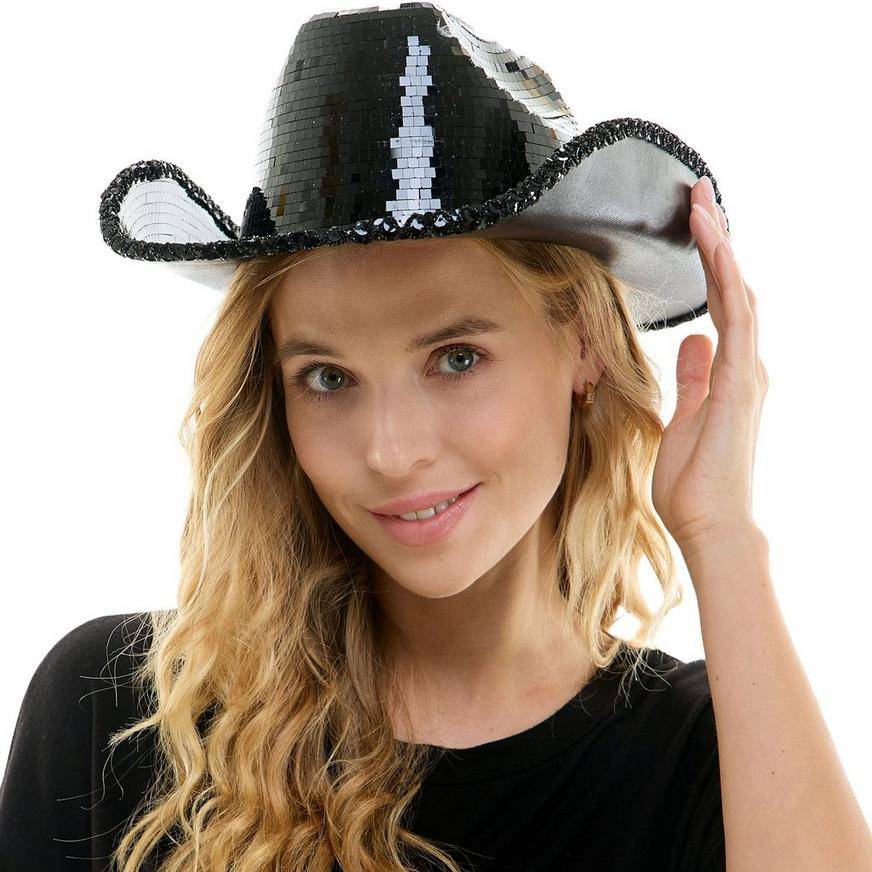 Black Mirror Disco Cowboy Hat
