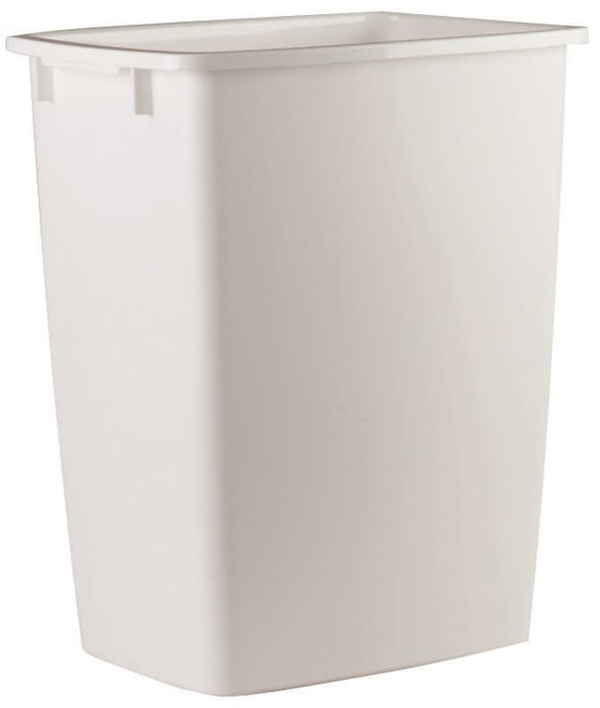 Rubbermaid 9 Gal White Plastic Open Top Trash Can