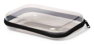 up&up Hard Sided Zipper Pencil Case, Clear