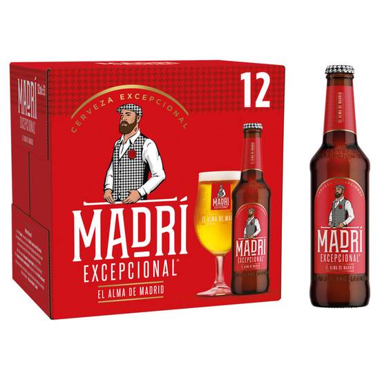 Madri Excepcional Lager Beer 12x330ml