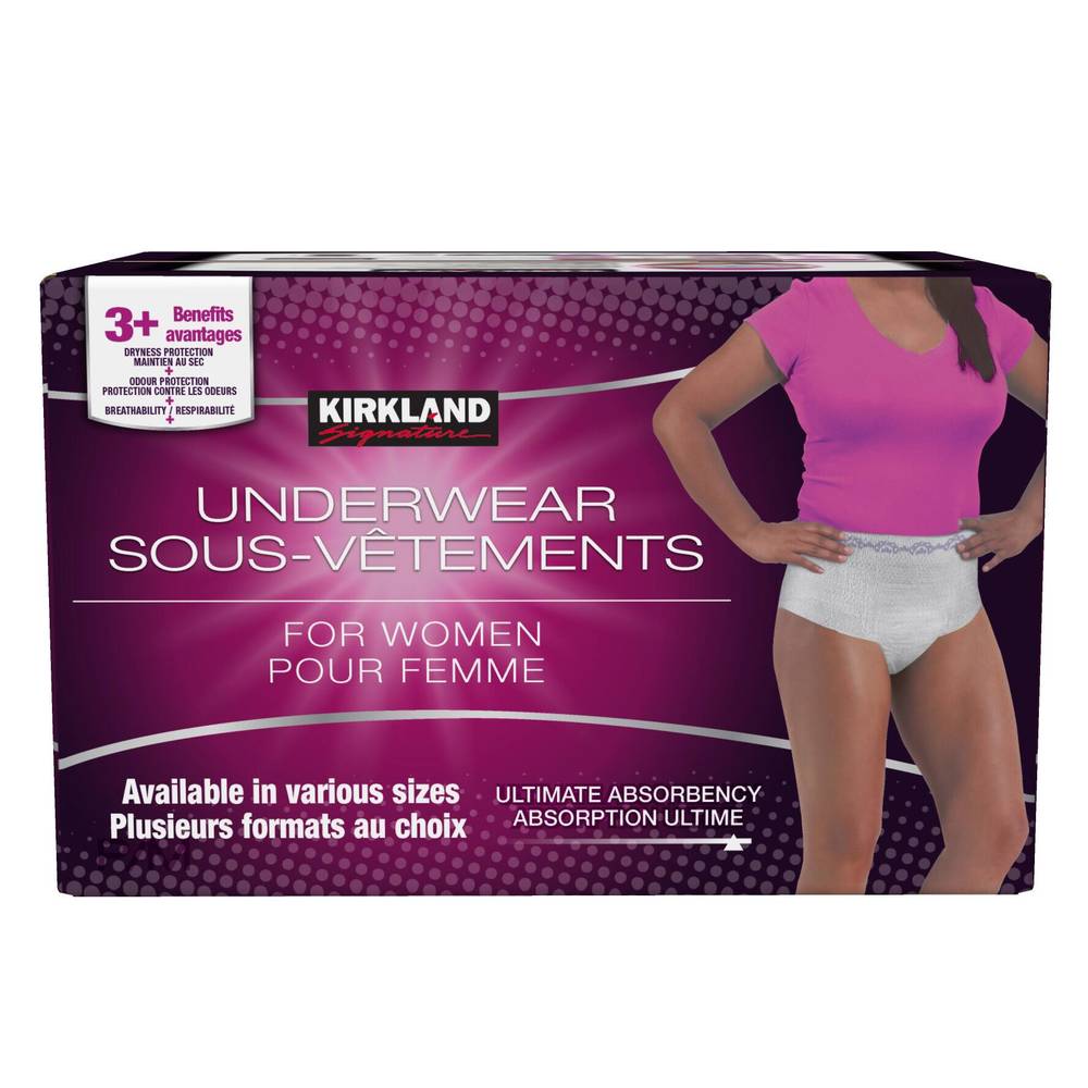Kirkland Signature Sous-vêtements de protection pour femmes L (88 units) - Protective underwear for women L (88 units)