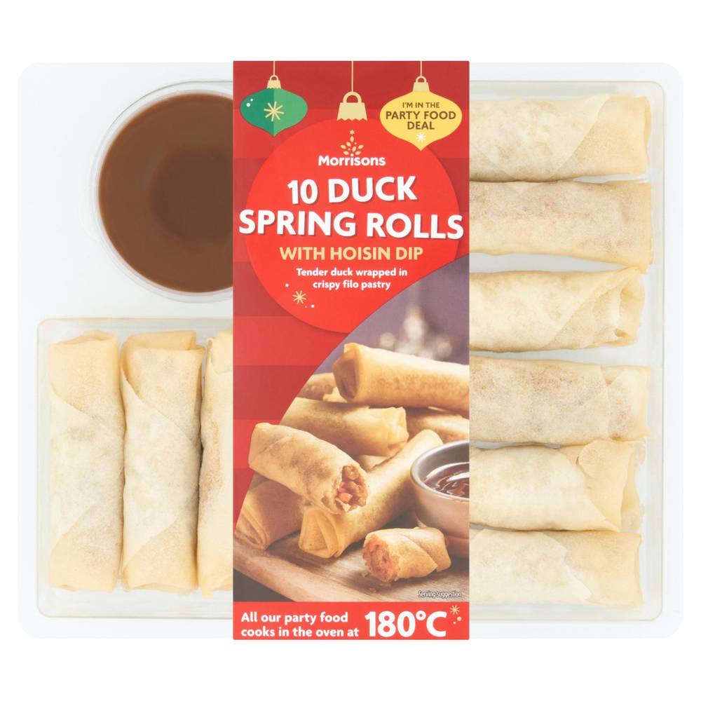 Morrisons Duck Spring Rolls With Hoisin Dip (220g)