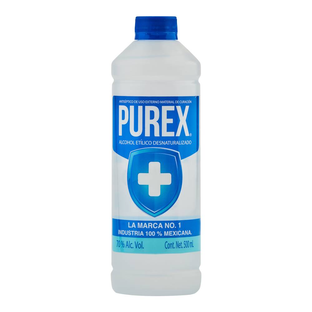 Purex alcohol etílico desnaturalizado (botella 500 ml)