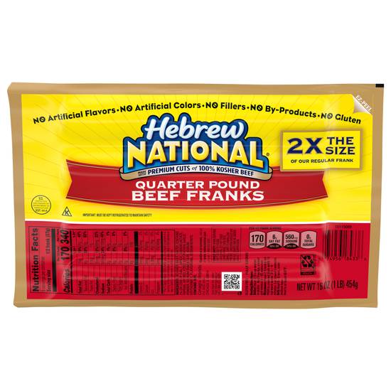 Hebrew National Quarter Pound Beef Franks