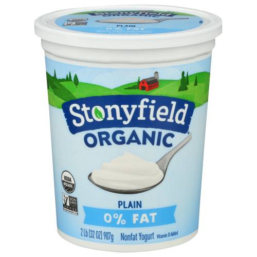 Stonyfield Organic Plain Fat Free Yogurt