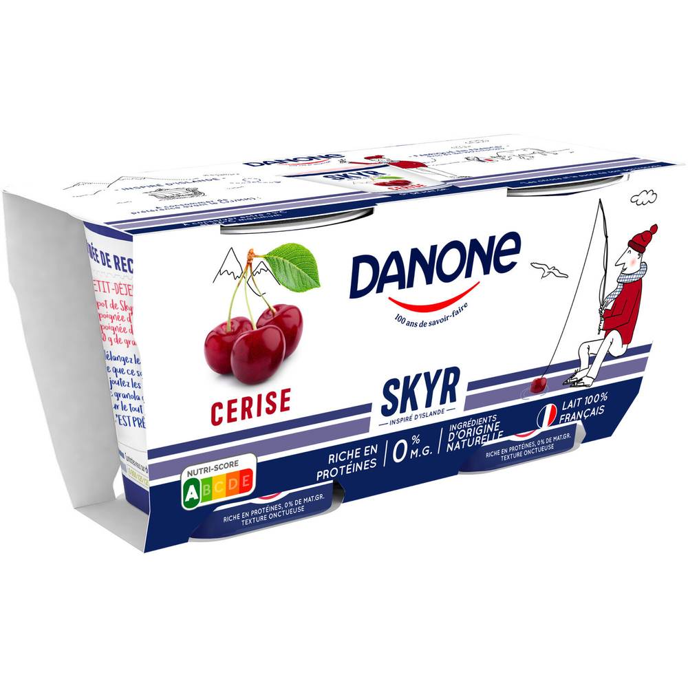 Danone - Skyr yaourt 0% mg riche en protéines (cerise)