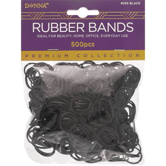 DONNA RUBBER BANDS 500PC BLK