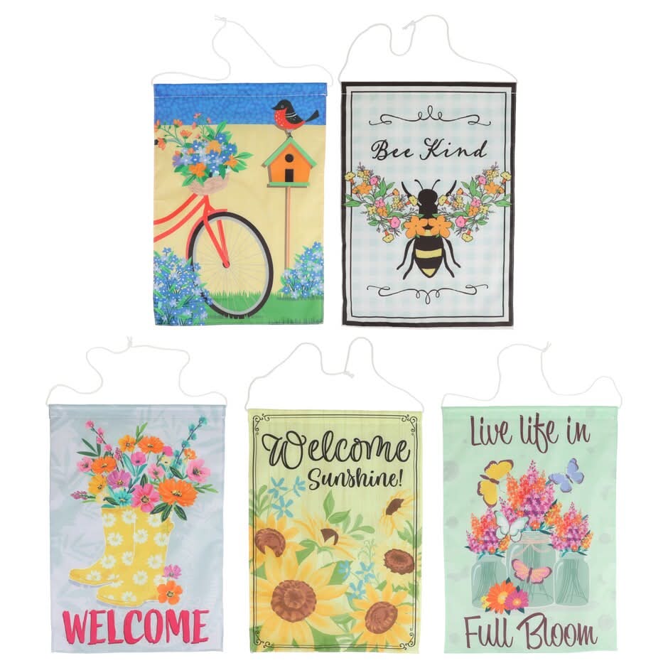 Spring-Themed Garden Flag, 1-ct Assorted.