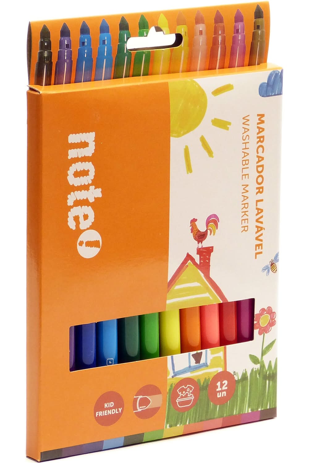 Marcadores Colorir Lavaveis 12 Unidades Note!