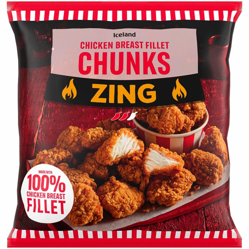 Iceland Chicken Breast Fillet Zing Chunks (500g)