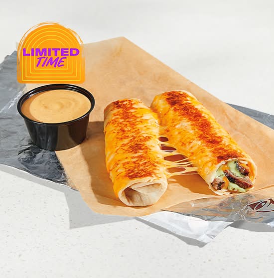 Steak Cheesy Dipping Burritos