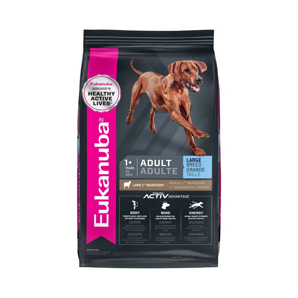 Eukanuba Large Breed Adult Dry Dog Food (30 lb/lamb -rice)