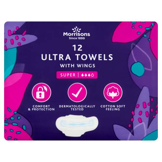 Morrisons Super Ultra Towels With Wings (12ct)