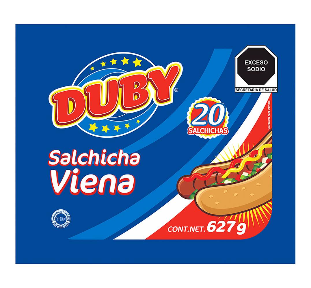 Duby · Salchicha viena (627 g)