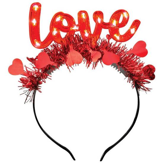 Party City Light-Up Red Love Valentine's Day Head Band