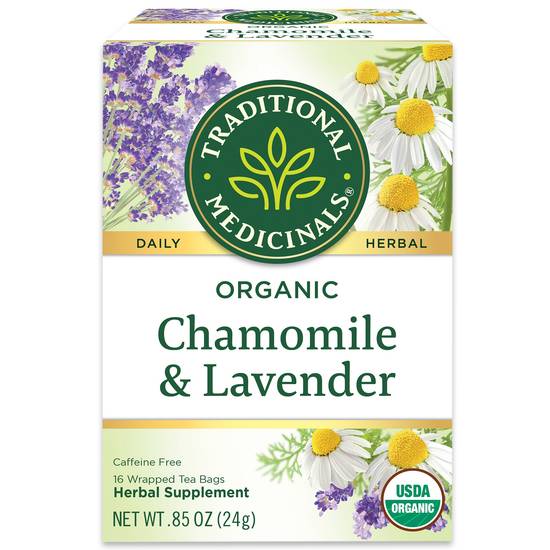 Traditional Medicinals Organic Herbal Tea, 16 CT, Chamomile with Lavender