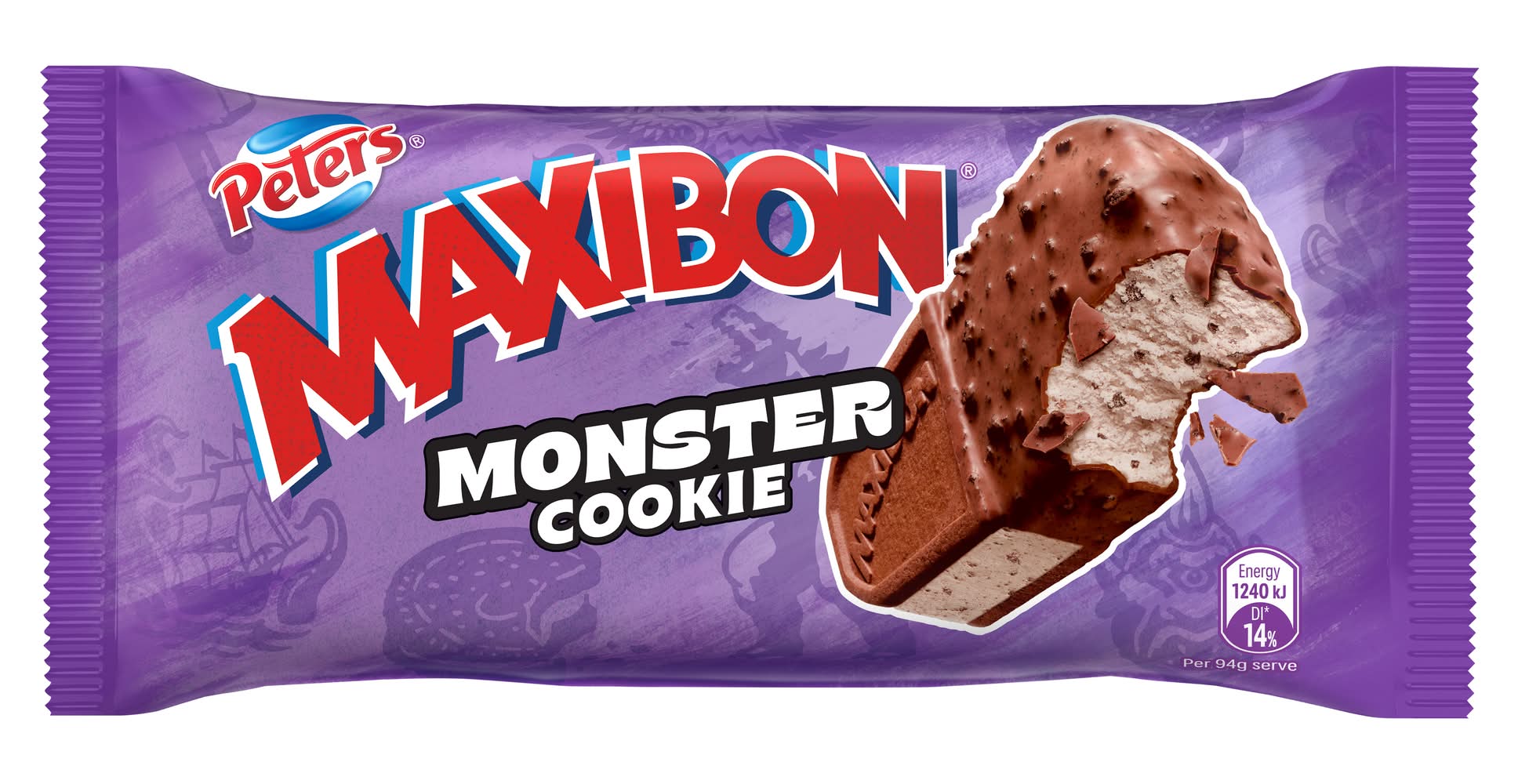 Maxibon Ice Cream Sandwich, Monster Cookie (140mL)