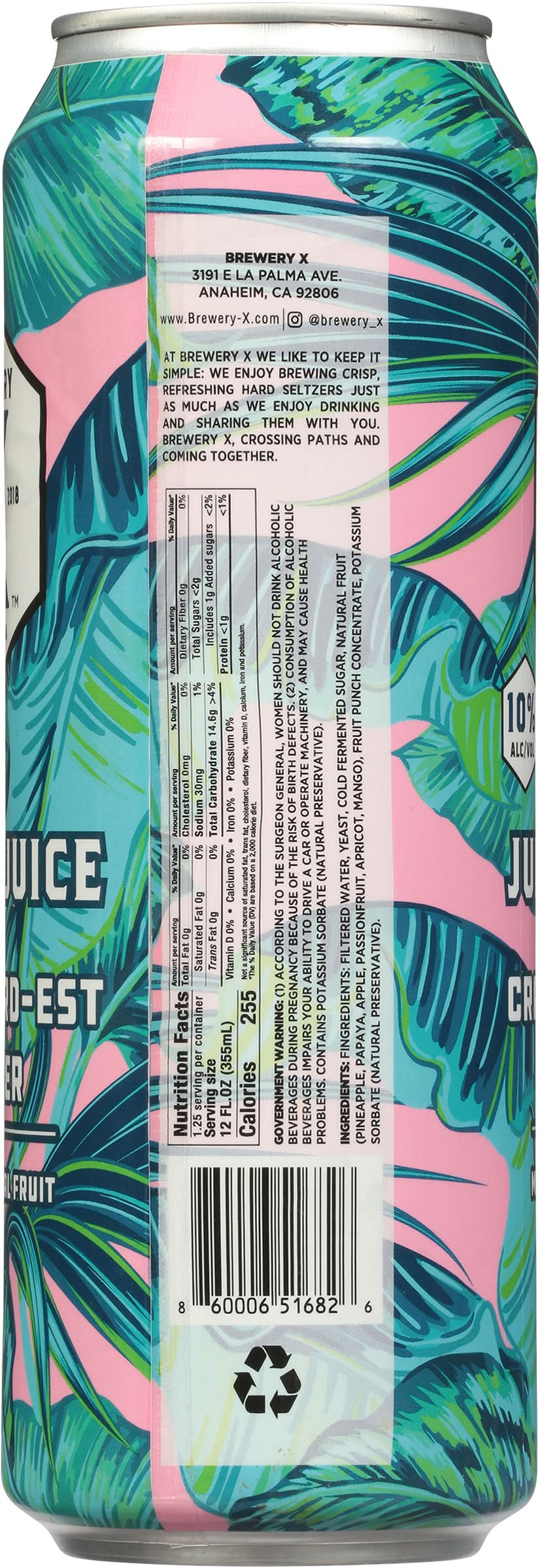 Brewery X Jungle Juice Hard Seltzer - Delivery in Under an Hour