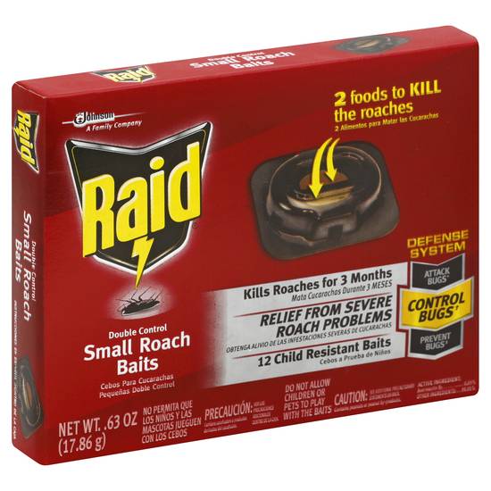 Raid Small Double Control Roach Baits (12 ct)