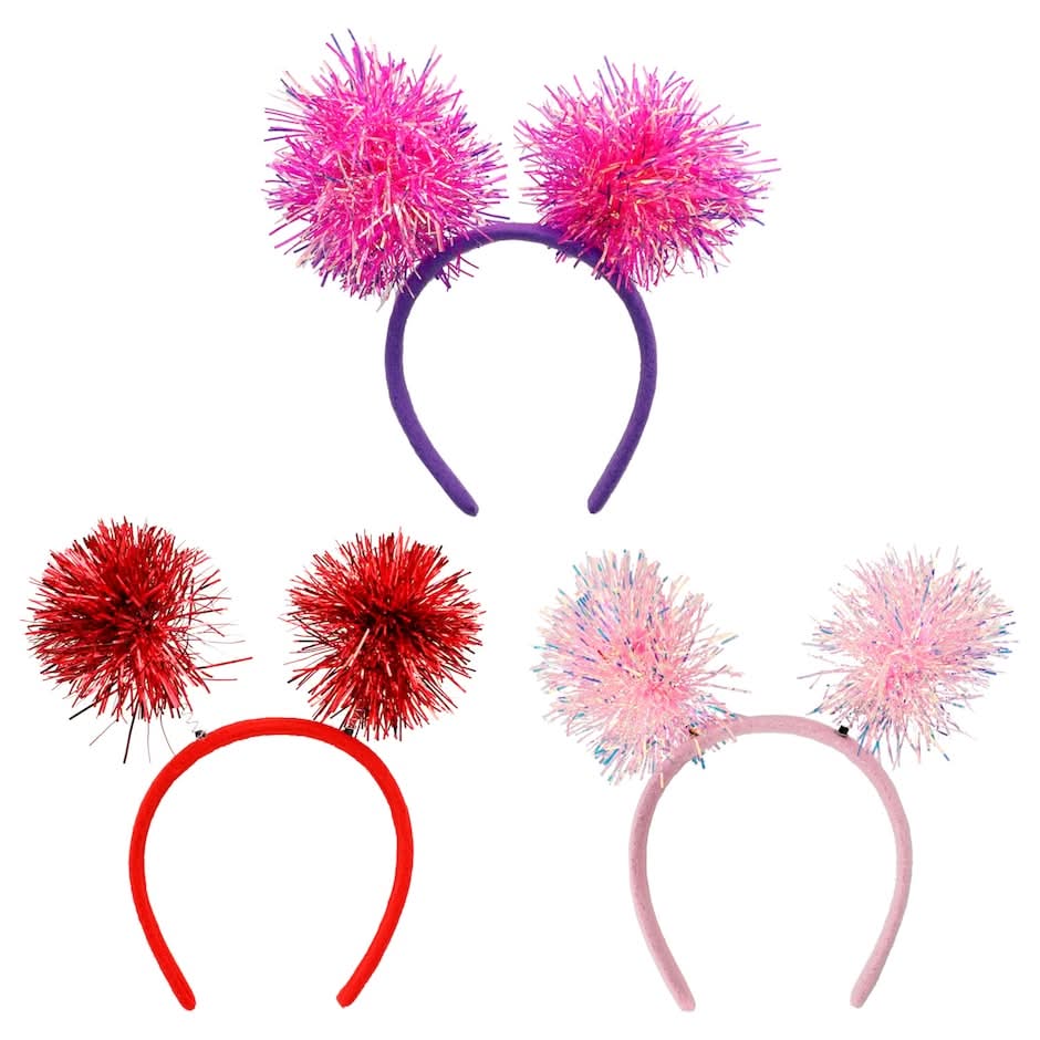 Valentine’s Day Tinsel Headband, Assorted Colors, 1-ct.