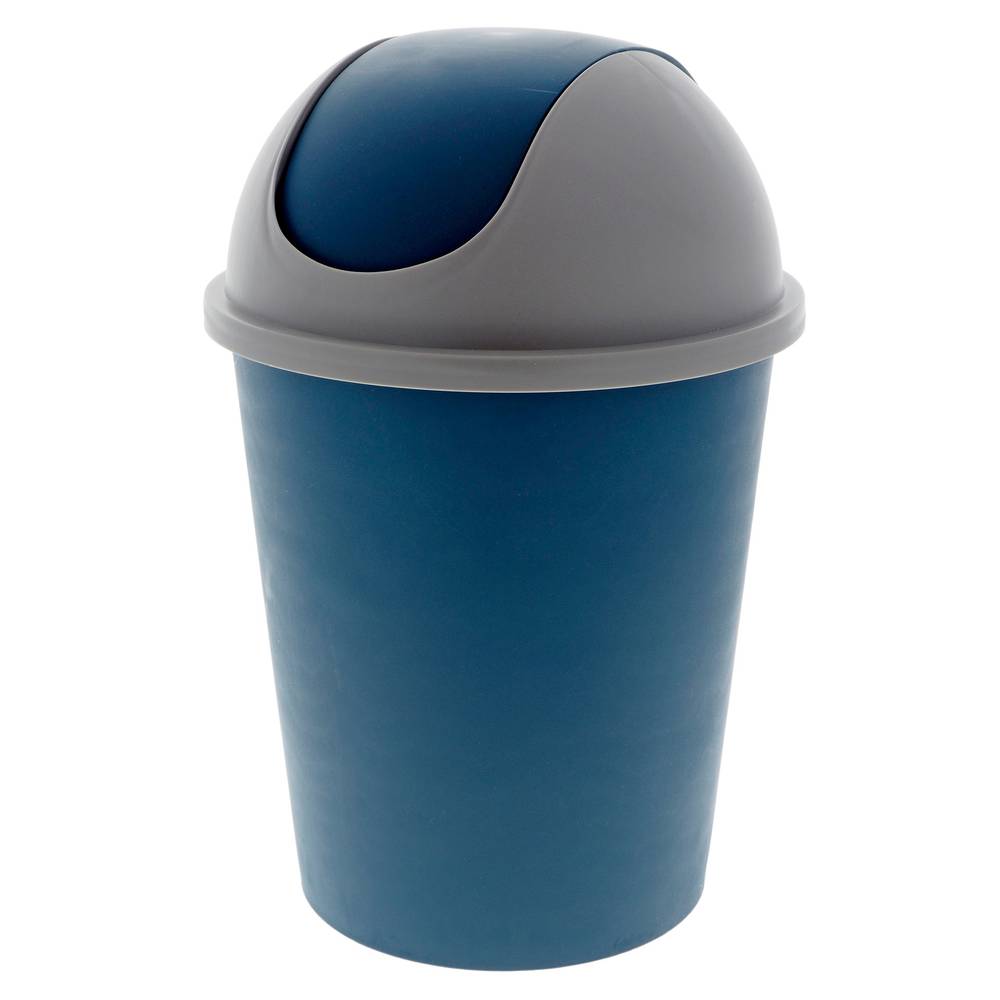 Plastic Trash Can With  Swinging Lid