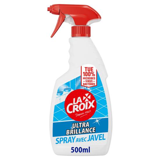 La Croix - Nettoyant ménager salle de bain spray désinfectant ultra brillance javel