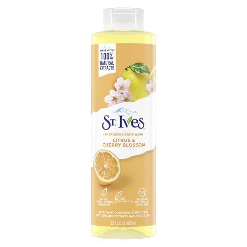 St. ives energizing body wash citrus & cherry blossom (650 ml)