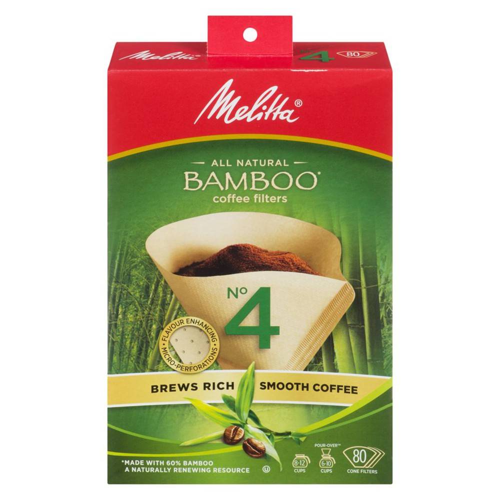 Melitta No. 4 Bamboo Coffee Filter (200 g)