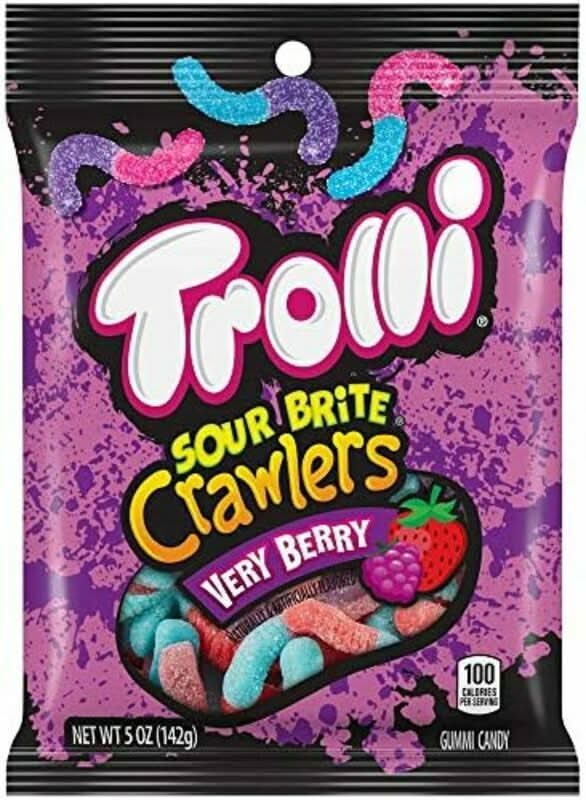 Trolli Sour Brite Crawlers Berry Gummi Candy 5oz