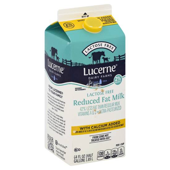 Lucerne Lactose Free Reduced Fat Milk (1/2 gal)