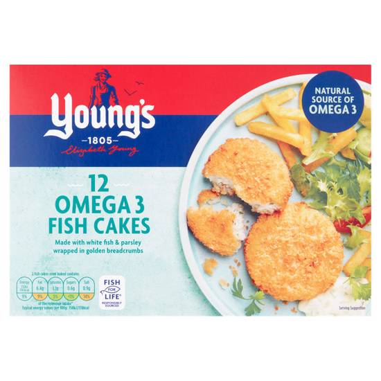 Young's 12 Omega 3 Fish Cakes 600g