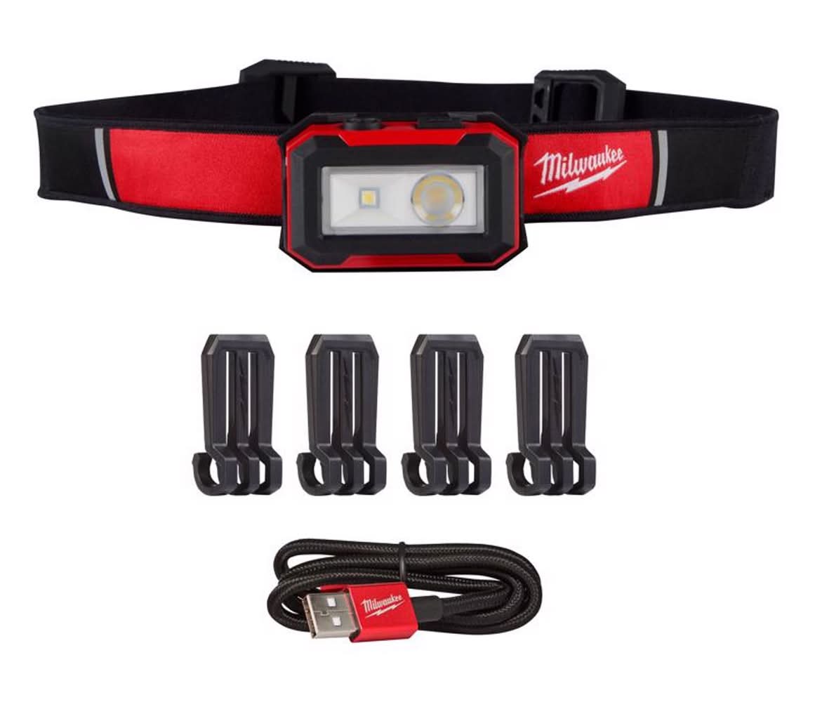 Milwaukee 450 Lm Black/Red Led Tactical Head Lamp