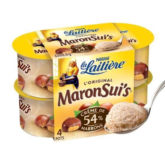Nestlé - Mousse à la crème de marrons (4 pièces)